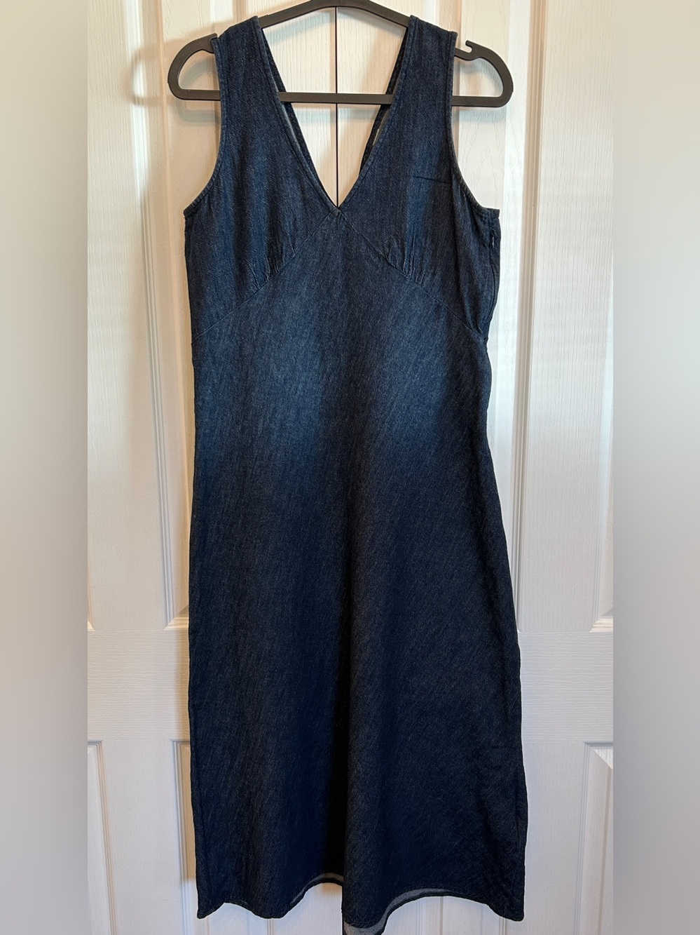 Levi's Atalia Denim Linen Blend Maxi Slip Dress Indigo Size S